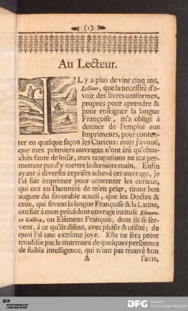Au Lecteur