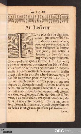 Au Lecteur
