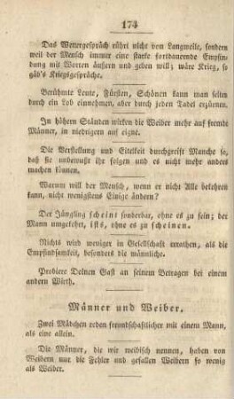 Männer und Weiber
