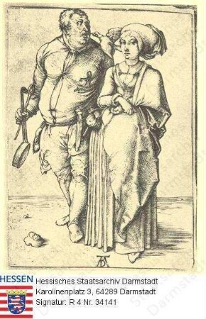 Dürer, Albrecht (1471-1538) / Stich 'Der Koch und seine Frau'