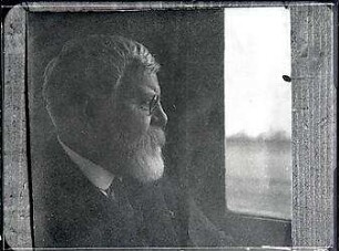 Fischer, Theodor; Stammbaum und Porträts Theodor Fischers - Porträtfoto Theodor Fischers im Profil