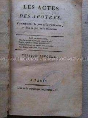 Zeitschrift aus der Zeit der Französischen Revolution
