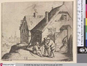 [Bauern vor ihren Häusern (3); Peasants before their cottages]