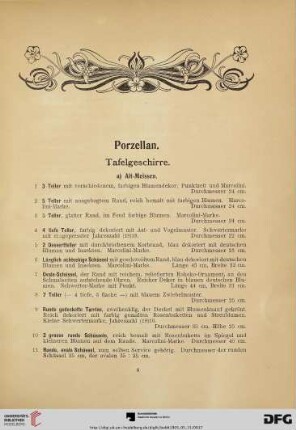 Porzellan (Nr. 1-153)