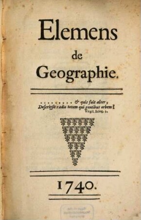 Elémens de géographie