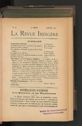 Espérances d'Avenir. Les Souhaits et les Espérances.