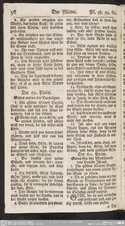 Der 59. Psalm. Gebet wider die Verfolger