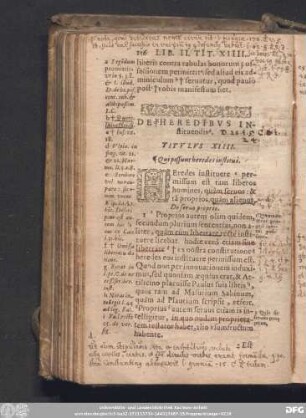 De Heredibus Instituendis. Titulus XIIII.