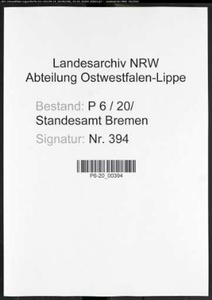 Sterberegister Standesamt Bremen