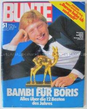 Illustrierte "BUNTE" mit Titelstory über Boris Becker