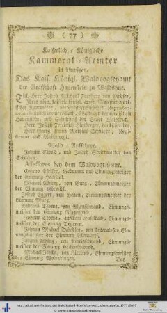 Kaiserlich-Königliche Kammeral-Aemter in Breyßgau.