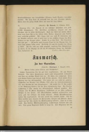 Ausmarsch