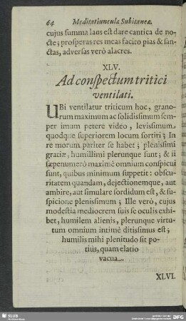 XLV. Ad conspectum tritici ventilati