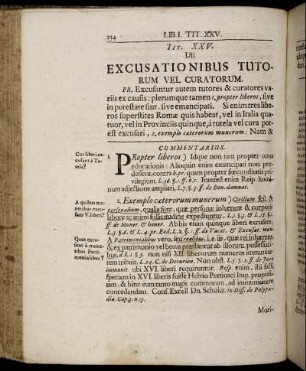 Tit. XXV. De Excusationibus Tutorum vel Curatorum. - Tit. XXVI. De Suspectis Tutoribus Vel Curatoribus.