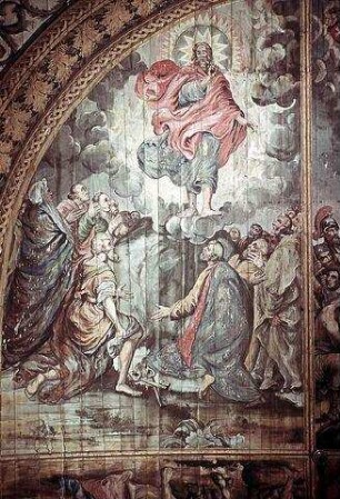 Bildfeld im Tonnengewölbe: Himmelfahrt Christi