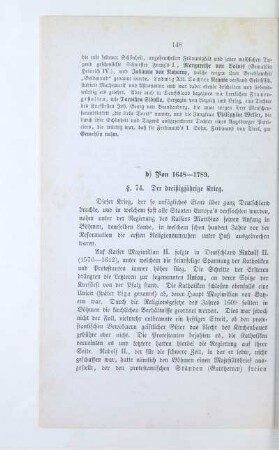 b) Von 1648 - 1789