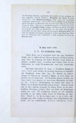 b) Von 1648 - 1789