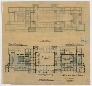 Thiersch, Friedrich von; Wiesbaden; Kurhaus - Grundriss Hauptgeschoss