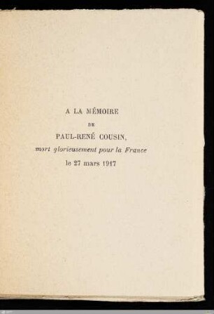 A la mémoire ...