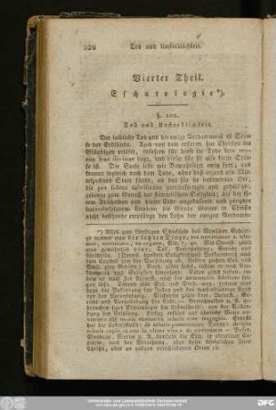Vierter Theil. Eschatologie.