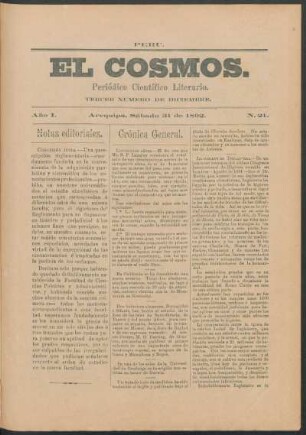 Tercer número de diciembre, Sábado 31 de 1892