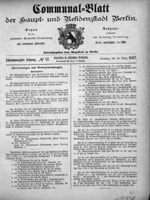 1887,20: No. 12, 20. März 1887