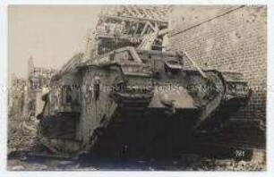 Englischer Panzer im Einsatz im Weltkrieg