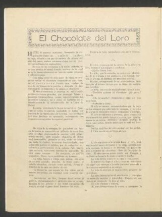 El chocolate del loro