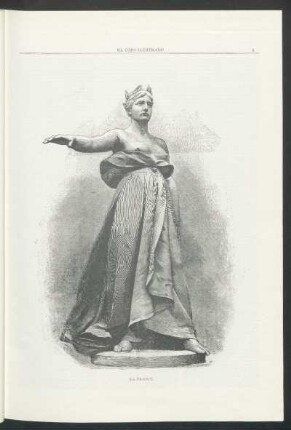 La France - [Grabado] : [Copia del monumento erigido en Aviñón, tomado de una revista ilustrada europea.]