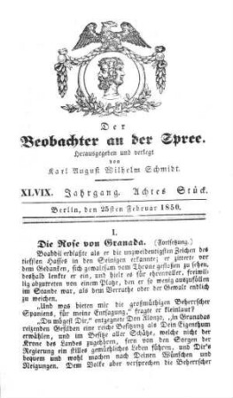 8. Stueck, 25. Februar 1850