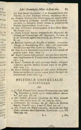 83-108, Historiae Universalis Scriptores.