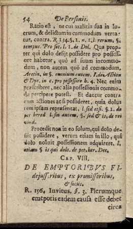 Cap. VIII. De Emptoribus Fidejusscribus, ex promissoribus, & sociis.