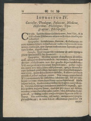 Introitus IV.