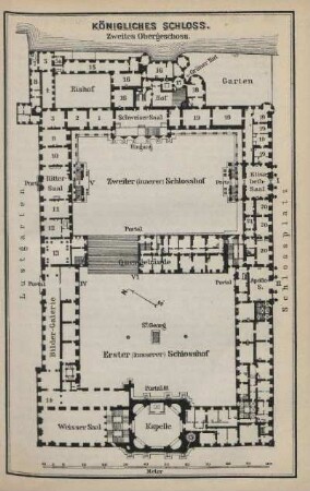 Grundriss. Königliches Schloss. Zweites Obergeschoss