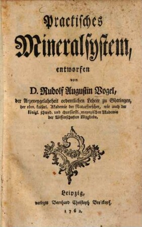 Practisches Mineralsystem