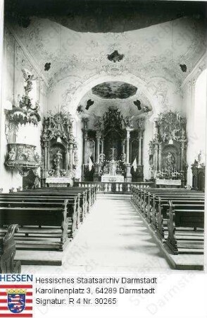Amorbach im Odenwald, Abteikirche / Innenansicht