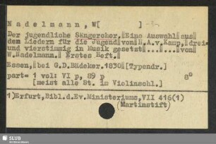N: [Zettelkatalog der RISM-Arbeitsstelle Dresden (Musikdrucke)]
