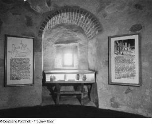 Bautzen. Alte Wasserkunst (1558; W. Röhrscheidt ). Ausstellungsraum mit Tafeln zur Funktion als Befestigungswerk und bei Feuer