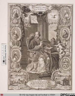 Bildnis Papst Pius VI. (Giovanni Angelo conte Braschi) (reg. 15. 2. 1775 - 29. 8. 1799)