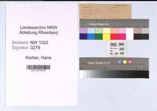 Entnazifizierung Hans Kerber , geb. 01.03.1908 ()