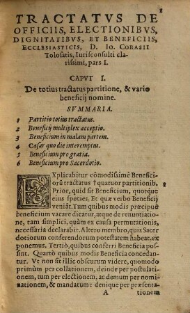 Tractatvs De Officiis, Electionibvs, Dignitatibvs, Et Beneficiis Ecclesiasticis : In quo pleraq́ue de Postulationibus ... attinguntur ; Accesserunt Indices ...