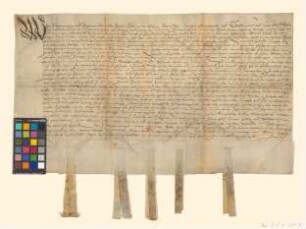 Obligation über 700 Taler, die Eherat von Rammin den Städten Berlin, Cölln, Neustadt Eberswalde, Prenzlau und Lynchen leiht.