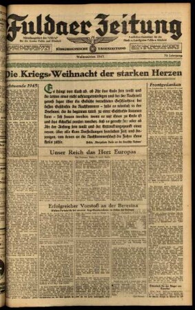 Ausgabe vom Freitag, den 24. Dezember 1943.