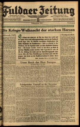Ausgabe vom Freitag, den 24. Dezember 1943.