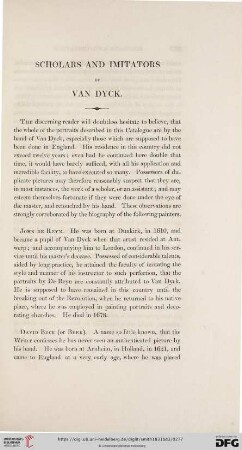 Scholars and Imitators of Van Dyck