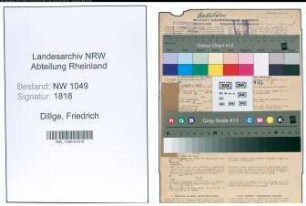 Entnazifizierung Friedrich Dillge , geb. 10.03.1903 (Verwaltungsangestellter)