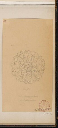 Rosette aus dem Gewölbe der Erdgeschosshalle