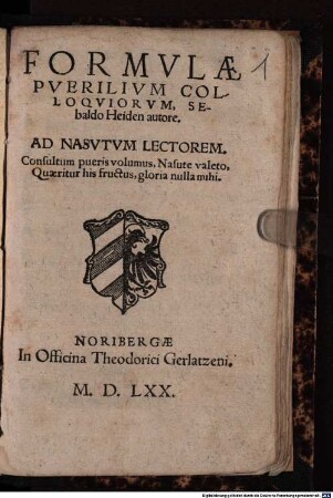 Formulae puerilium Colloquiorum