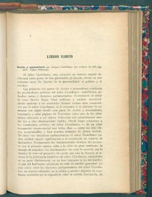Acción y pensamiento por Joaquín Castellanos