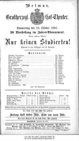 Nur keinen Studierten!